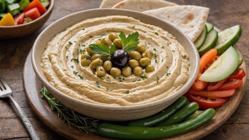hummus, sunn dipp, hjemmelaget hummus, kikerter, tahini, oppskrifter, vegansk, næringsrik